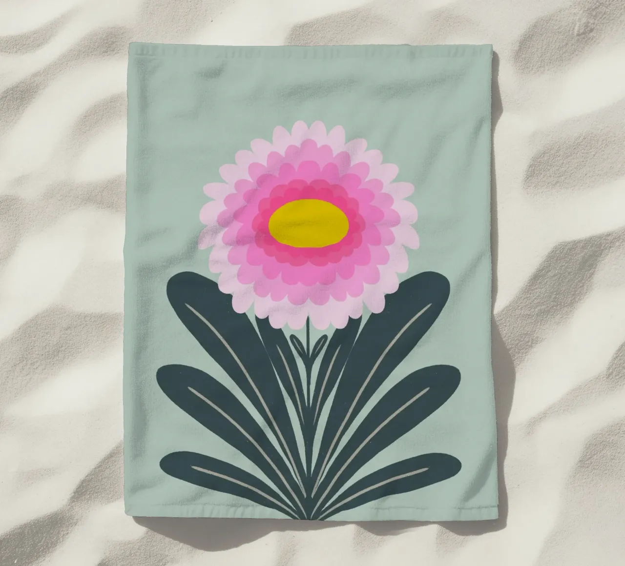 Crisantemo - rosa e menta telo mare da Wackapacka