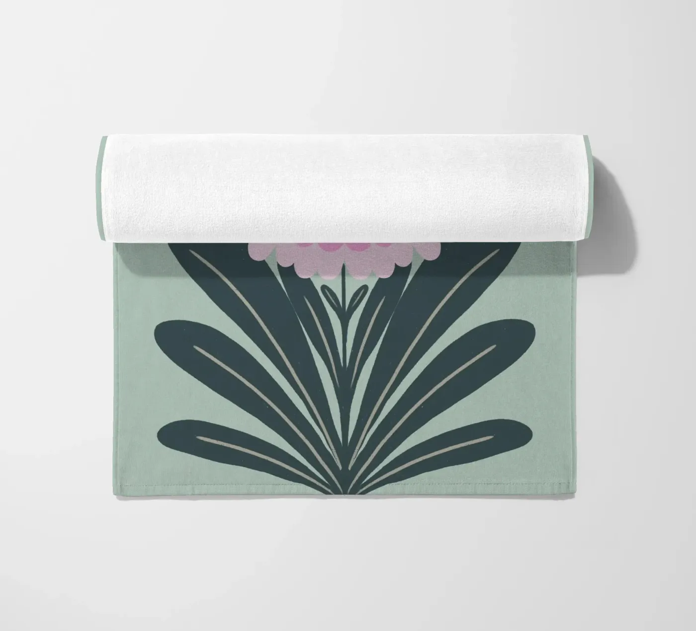 Chrysanthemum - pink and mint Strandtuch von Wackapacka
