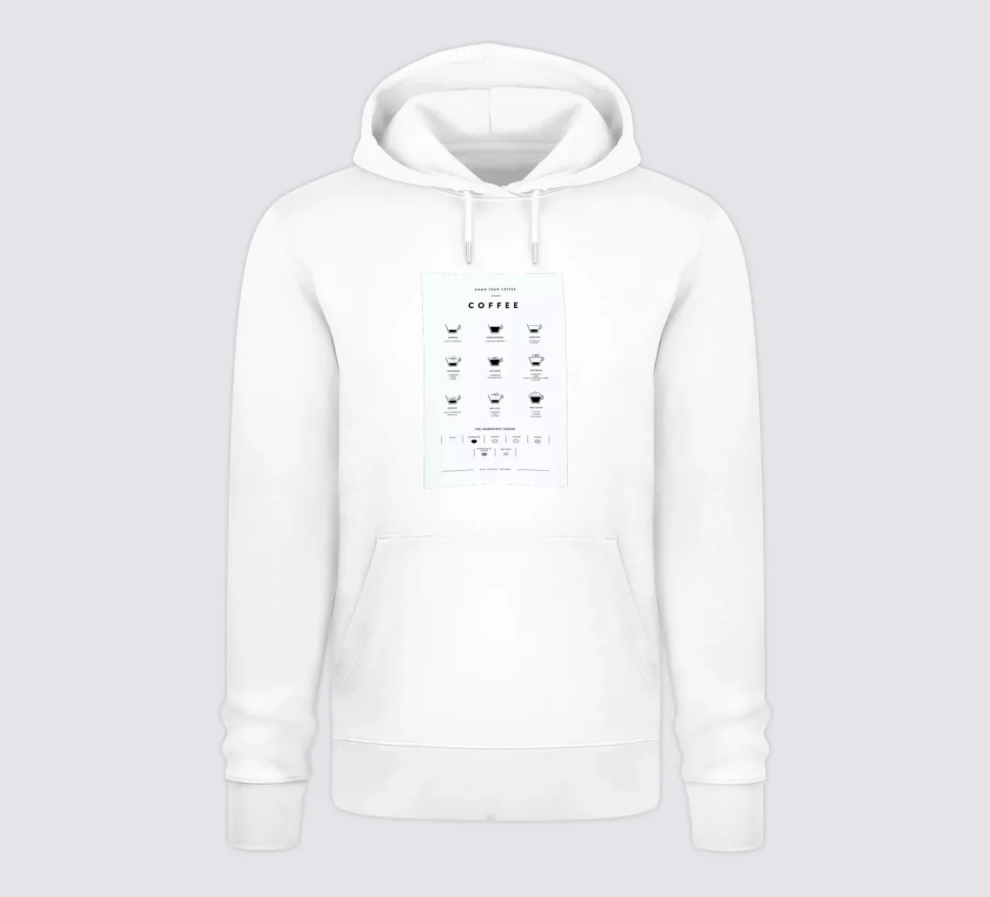 Coffee Chart felpa con cappuccio da daylight design studio