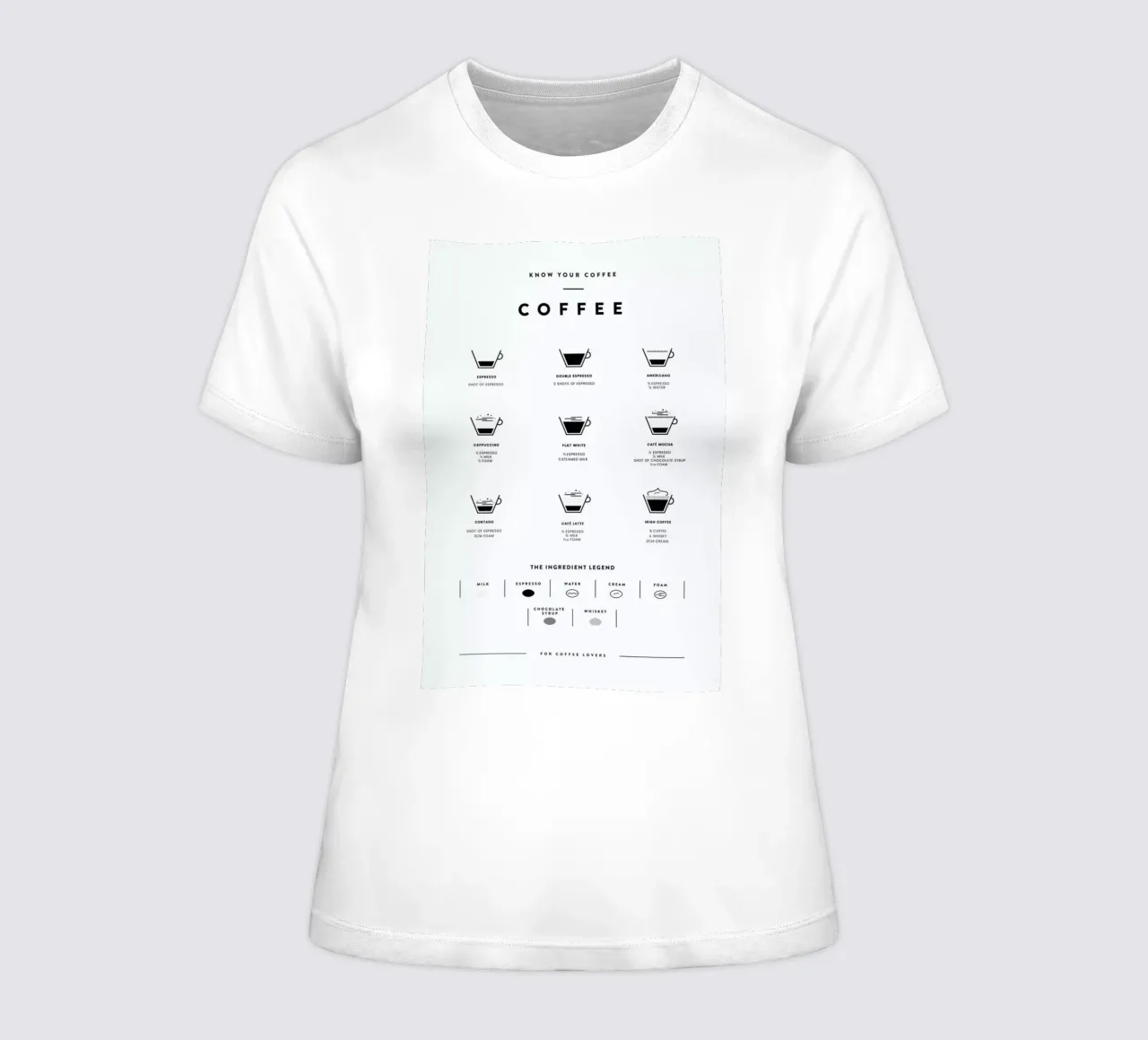 Coffee Chart t-shirt da donna da daylight design studio