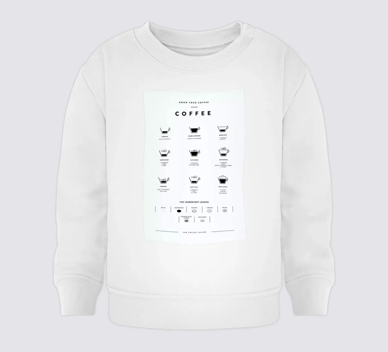 Coffee Chart felpa neonato da daylight design studio