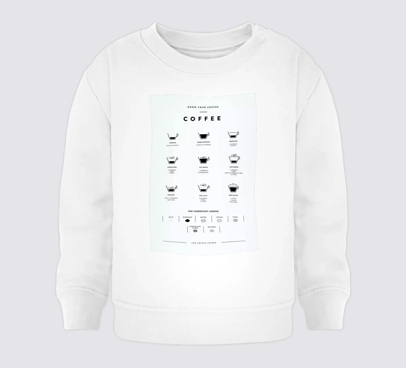 Coffee Chart felpa neonato da daylight design studio