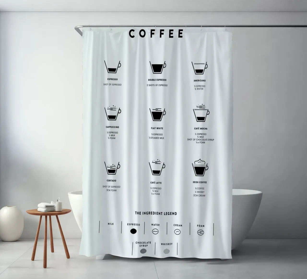 Coffee Chart Duschvorhang von daylight design studio