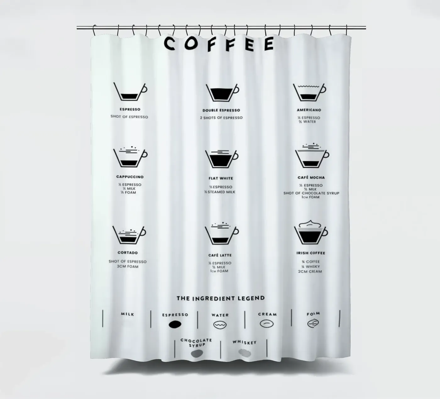 Coffee Chart douchegordijn van daylight design studio