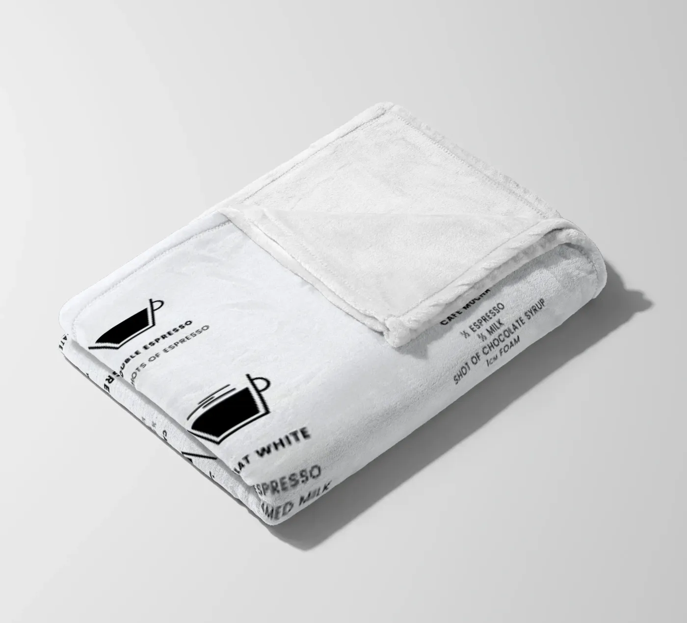 Coffee Chart fleece blanket by daylight design studio
