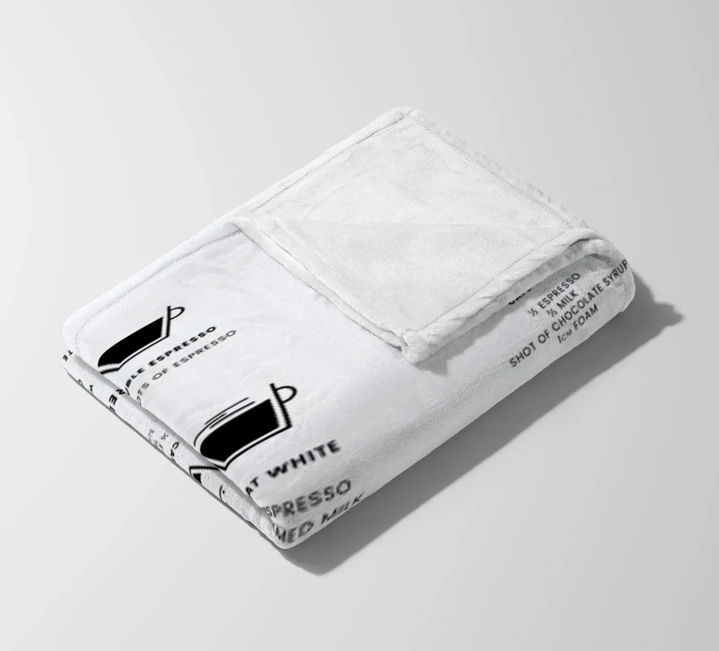 Coffee Chart fleece blanket by daylight design studio