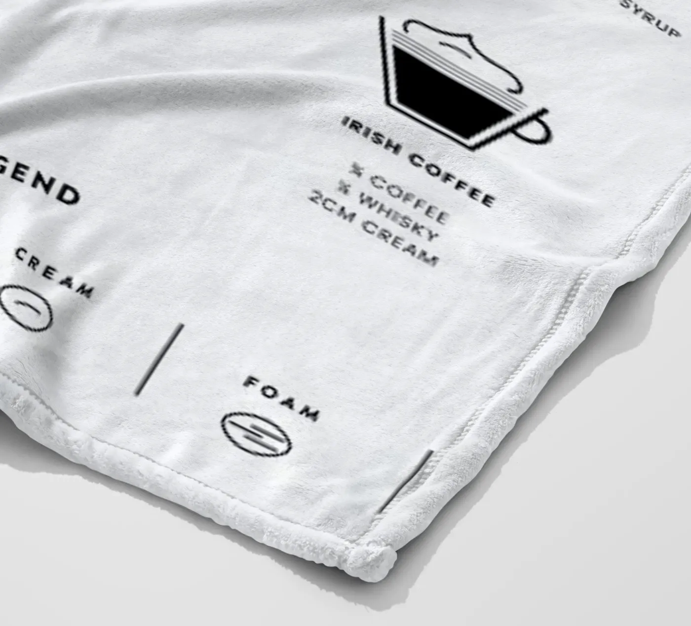 Coffee Chart fleece blanket by daylight design studio