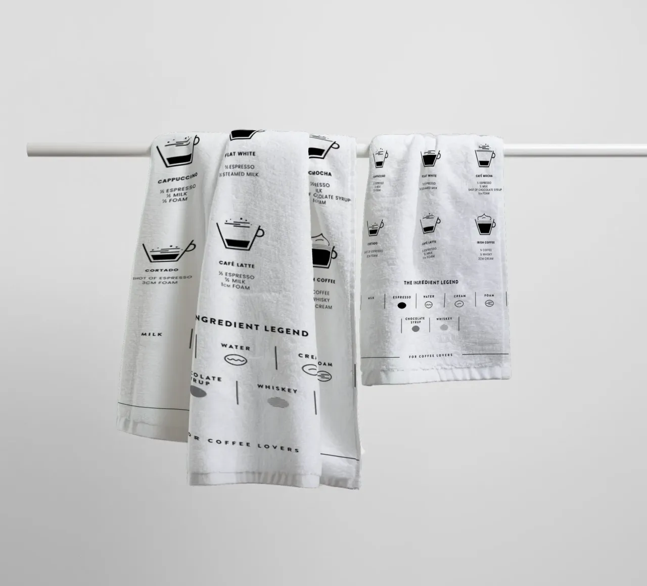 Coffee Chart toalla de baño de daylight design studio