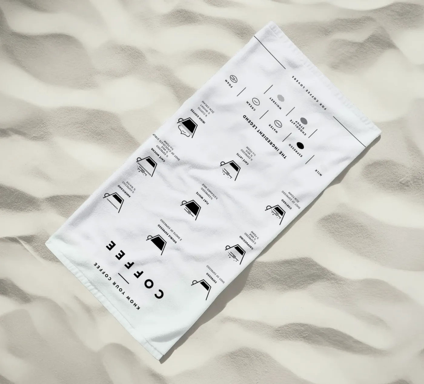 Coffee Chart beach towel by daylight design studio