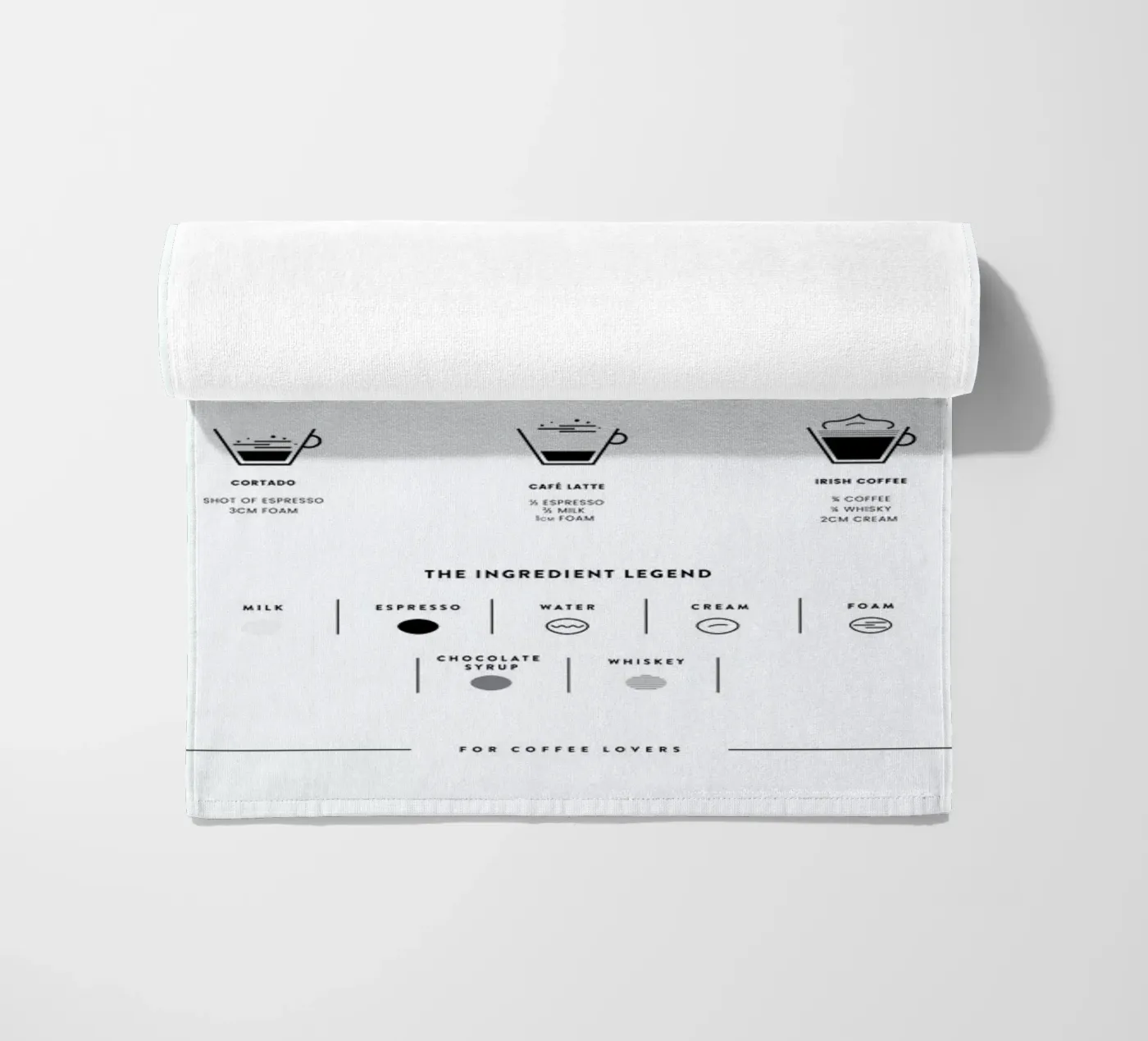 Coffee Chart beach towel by daylight design studio