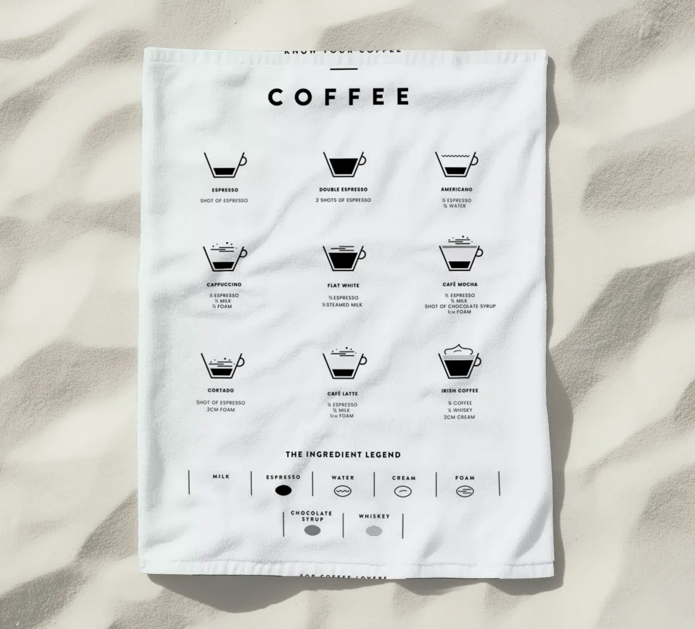 Coffee Chart Strandtuch von daylight design studio