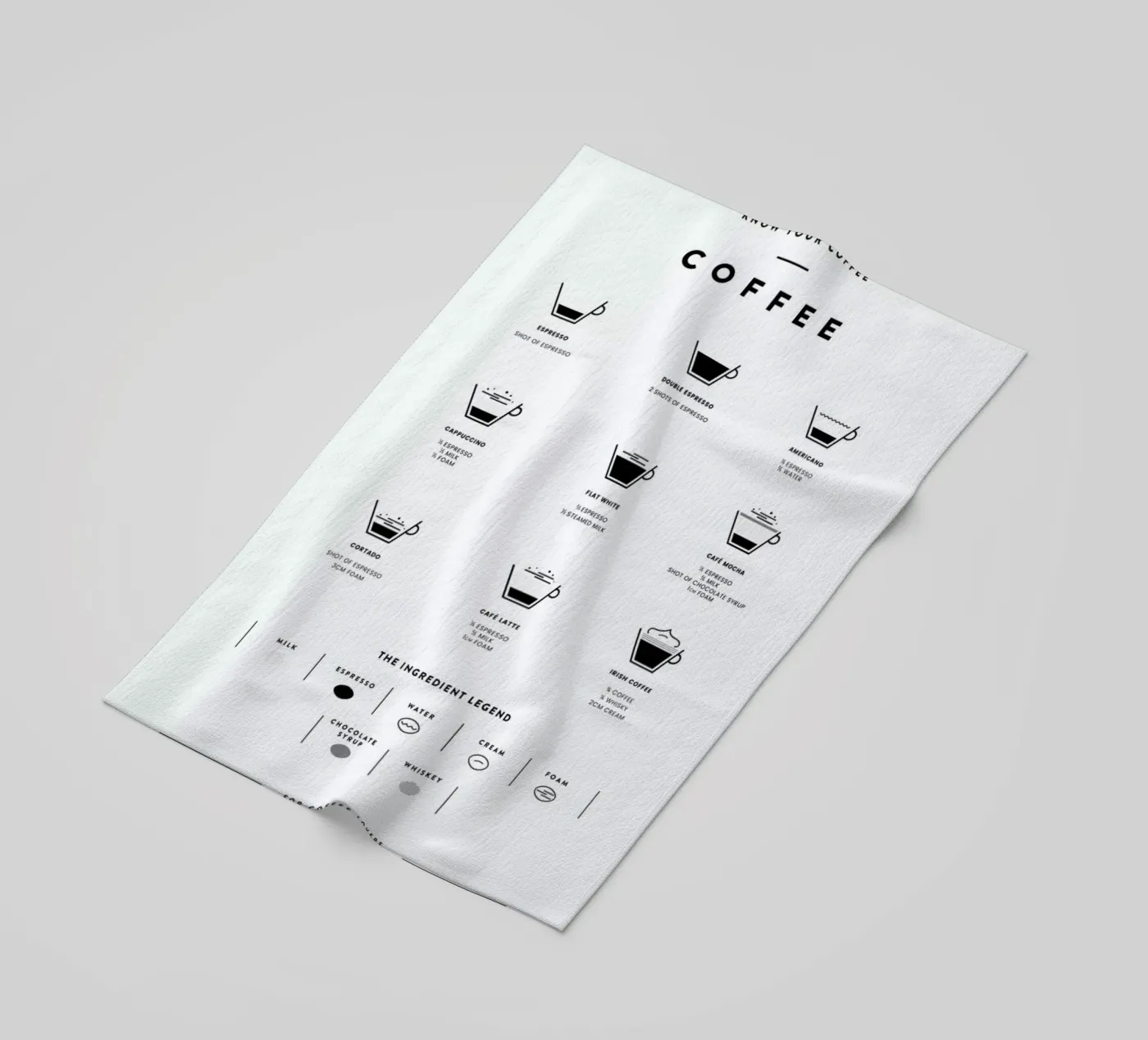 Coffee Chart beach towel by daylight design studio