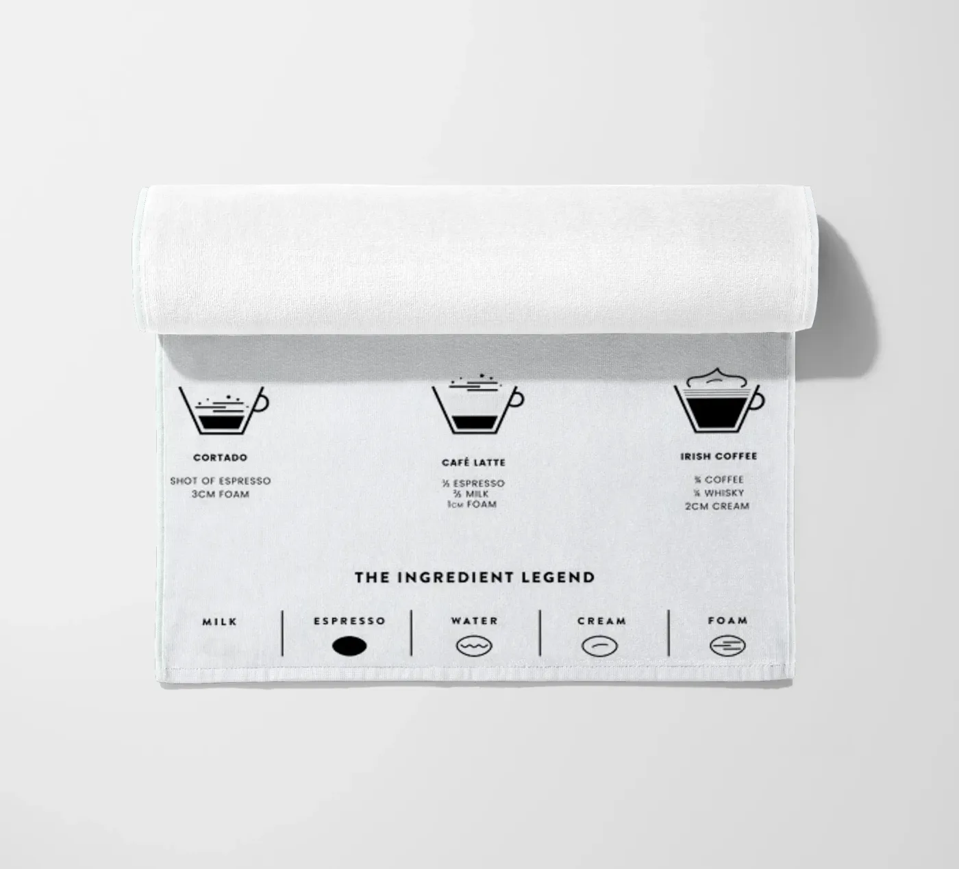 Coffee Chart beach towel by daylight design studio