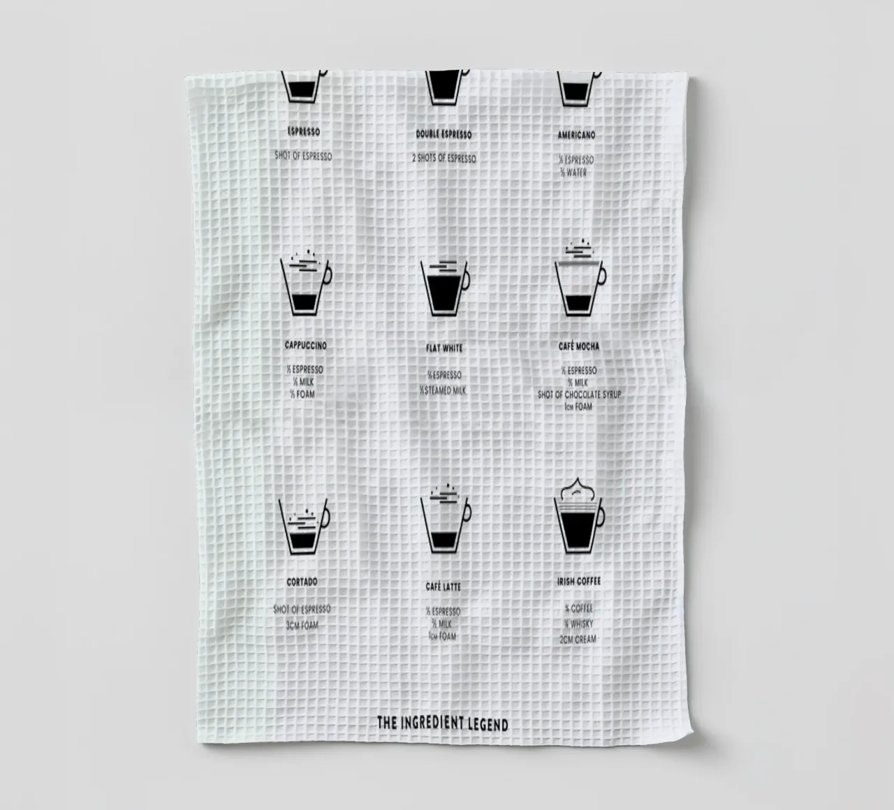 Coffee Chart Geschirrtuch von daylight design studio