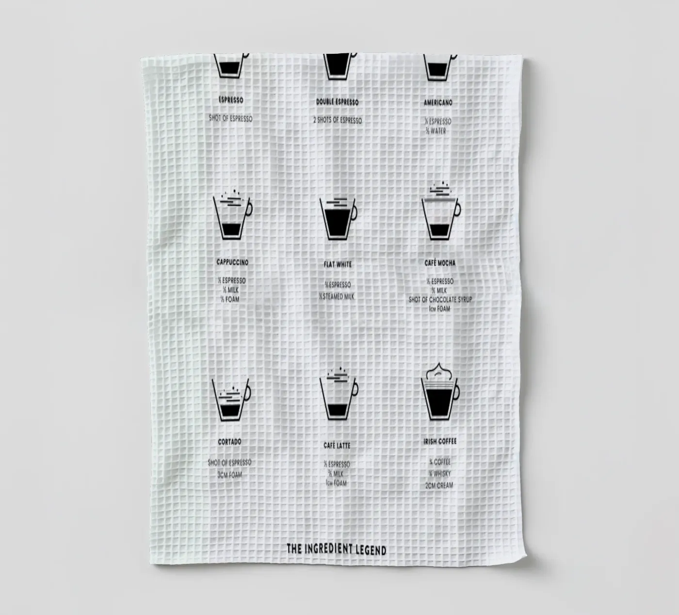Coffee Chart Geschirrtuch von daylight design studio