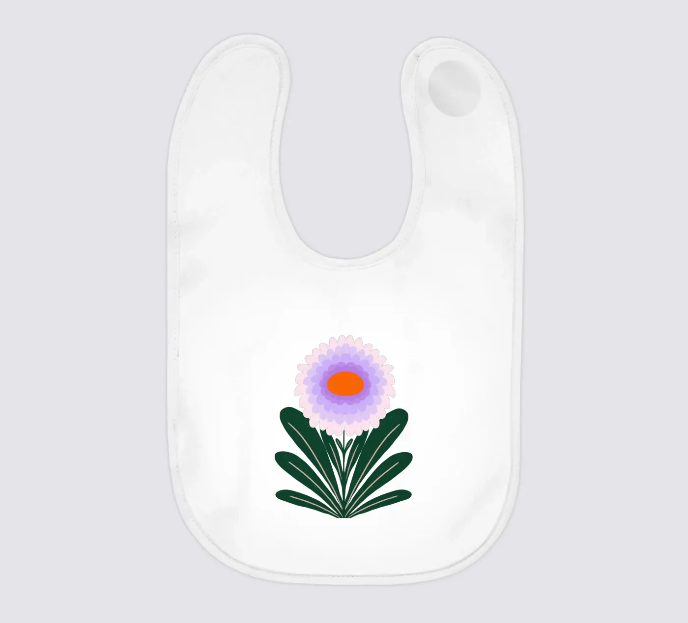 Chrysantheme - violett Babylätzchen von Wackapacka