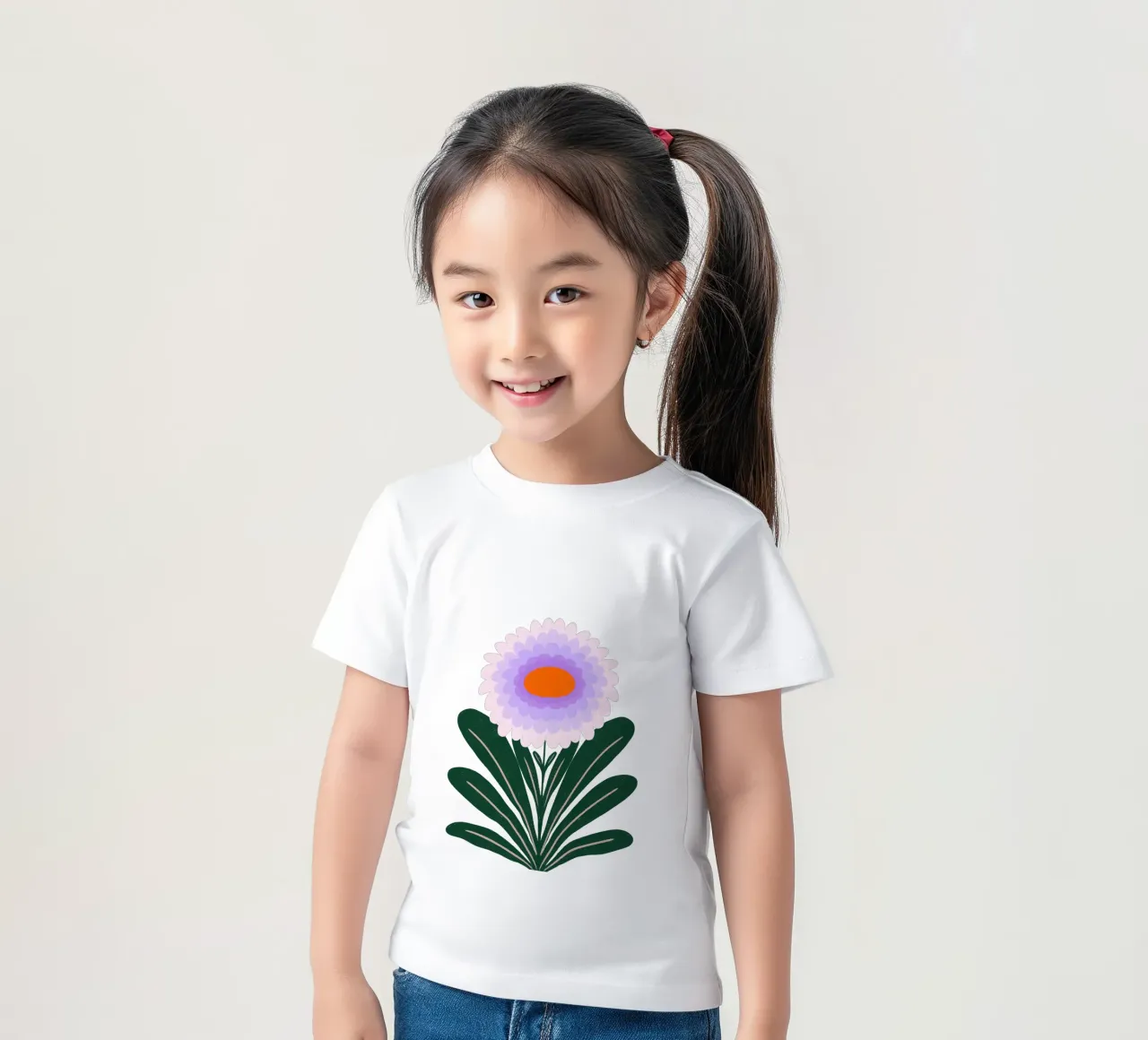 Chrysantheme - violett Kinder T-Shirt von Wackapacka