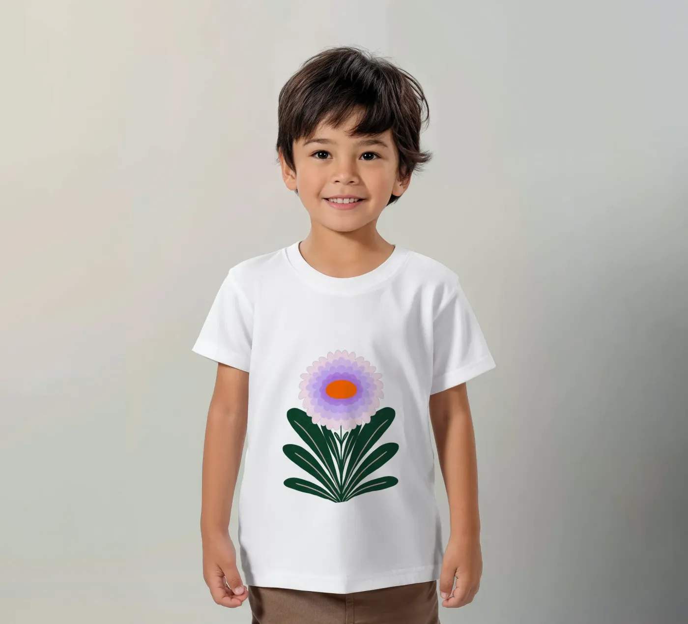 Chrysant - paars kinder t-shirt van Wackapacka