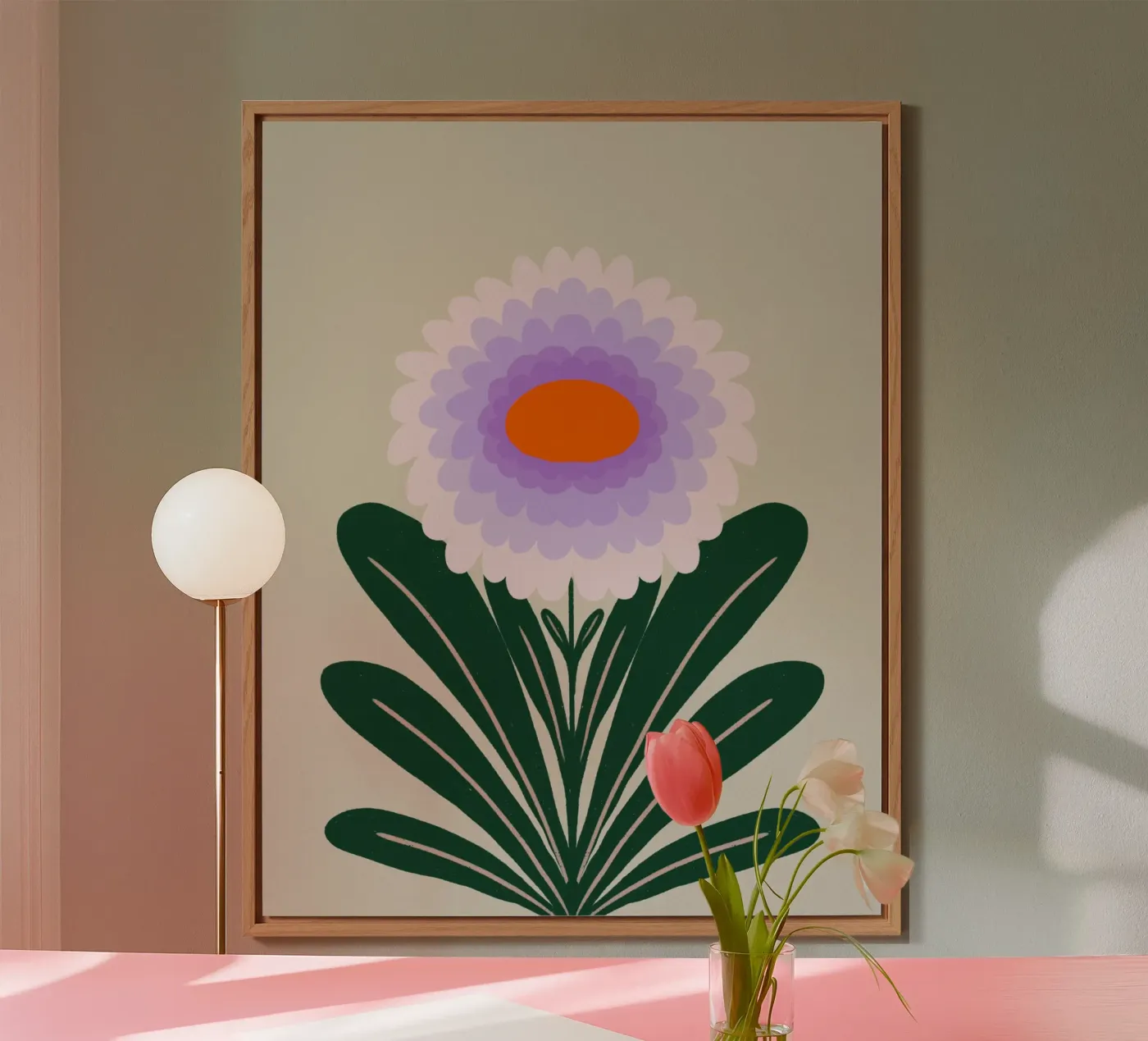 Chrysanthemum - violet alluminio dibond da Wackapacka