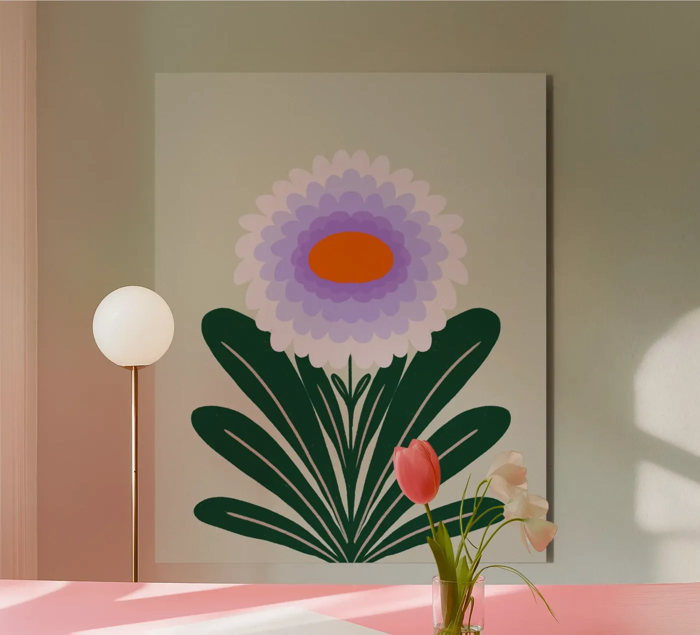 Chrysanthemum - violet alluminio dibond da Wackapacka