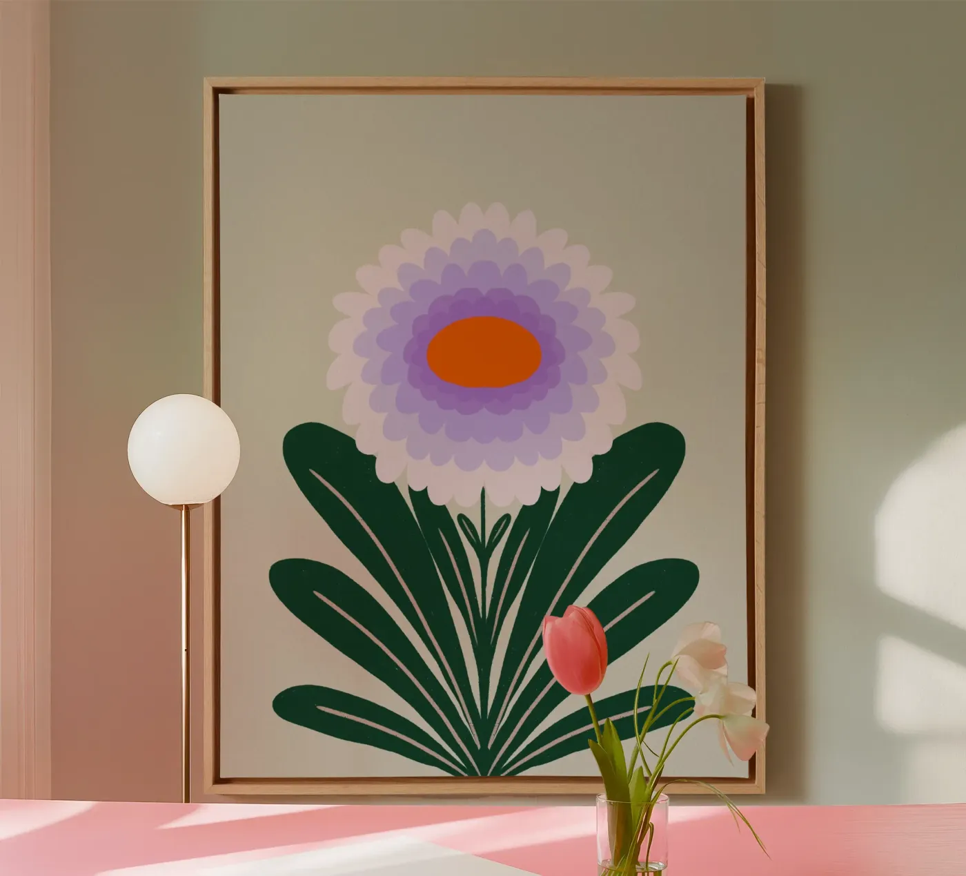 Chrysanthemum - violet canvas by Wackapacka