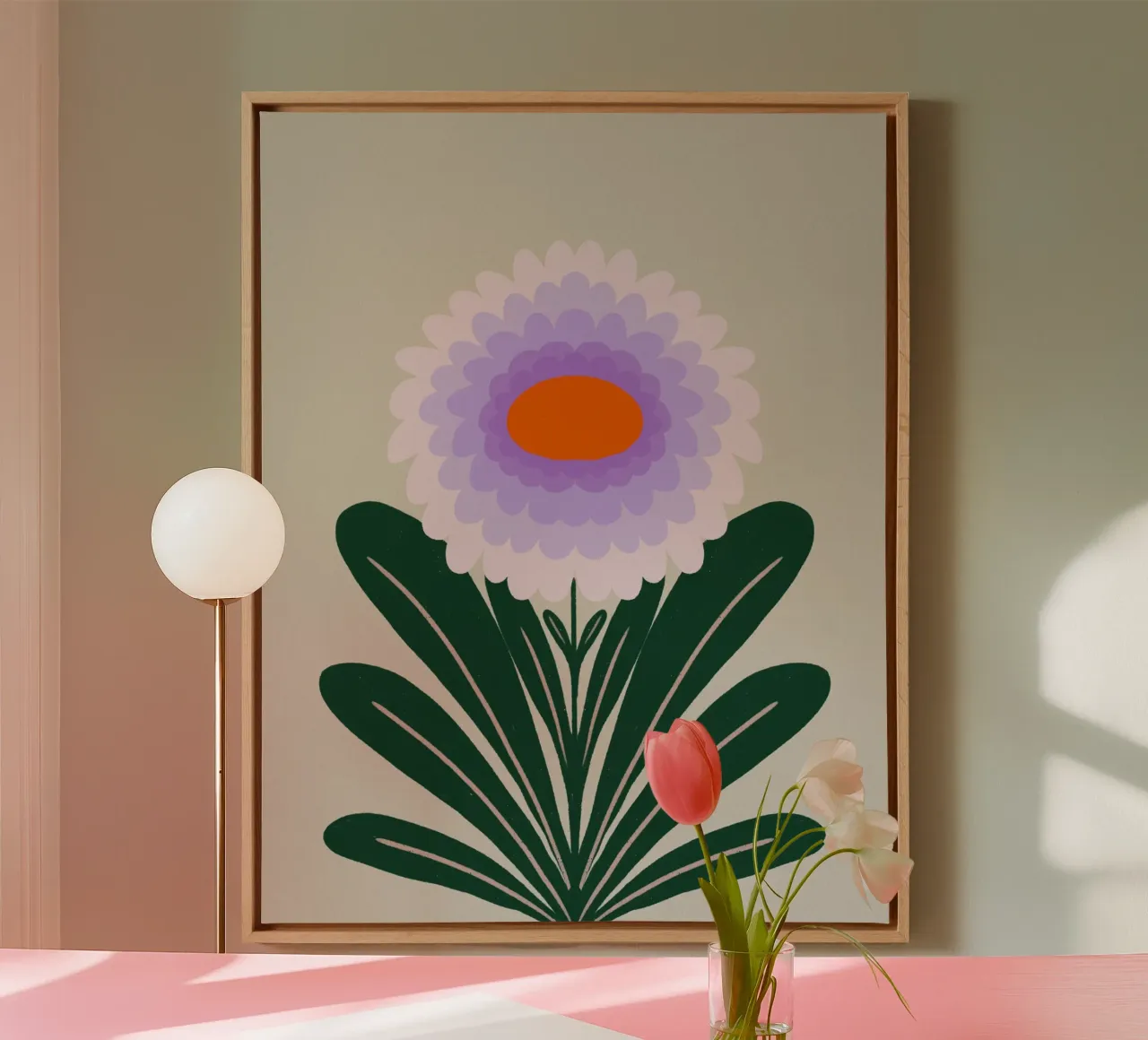 Crisantemo - viola tela da Wackapacka