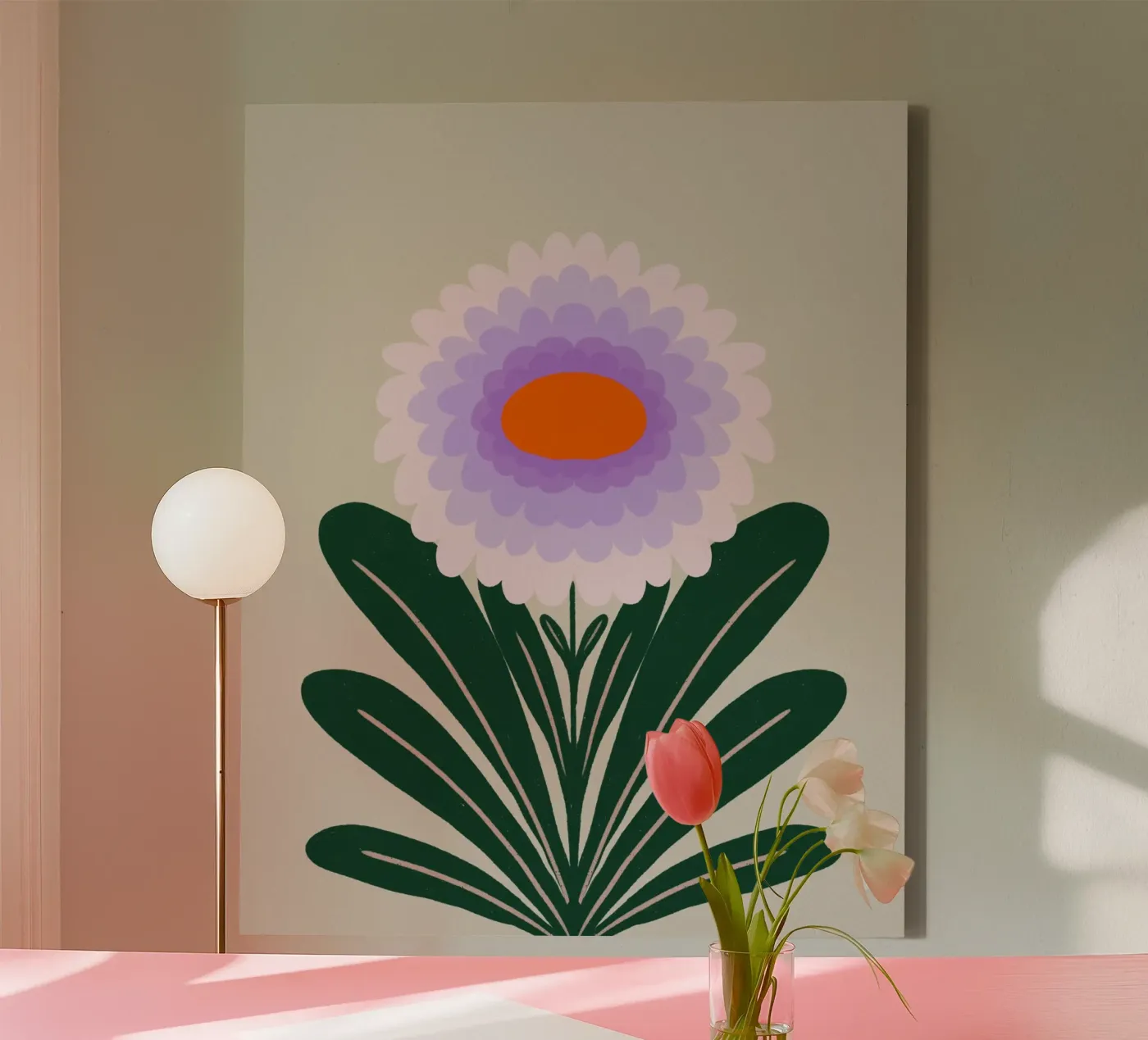 Chrysanthemum - violet canvas by Wackapacka