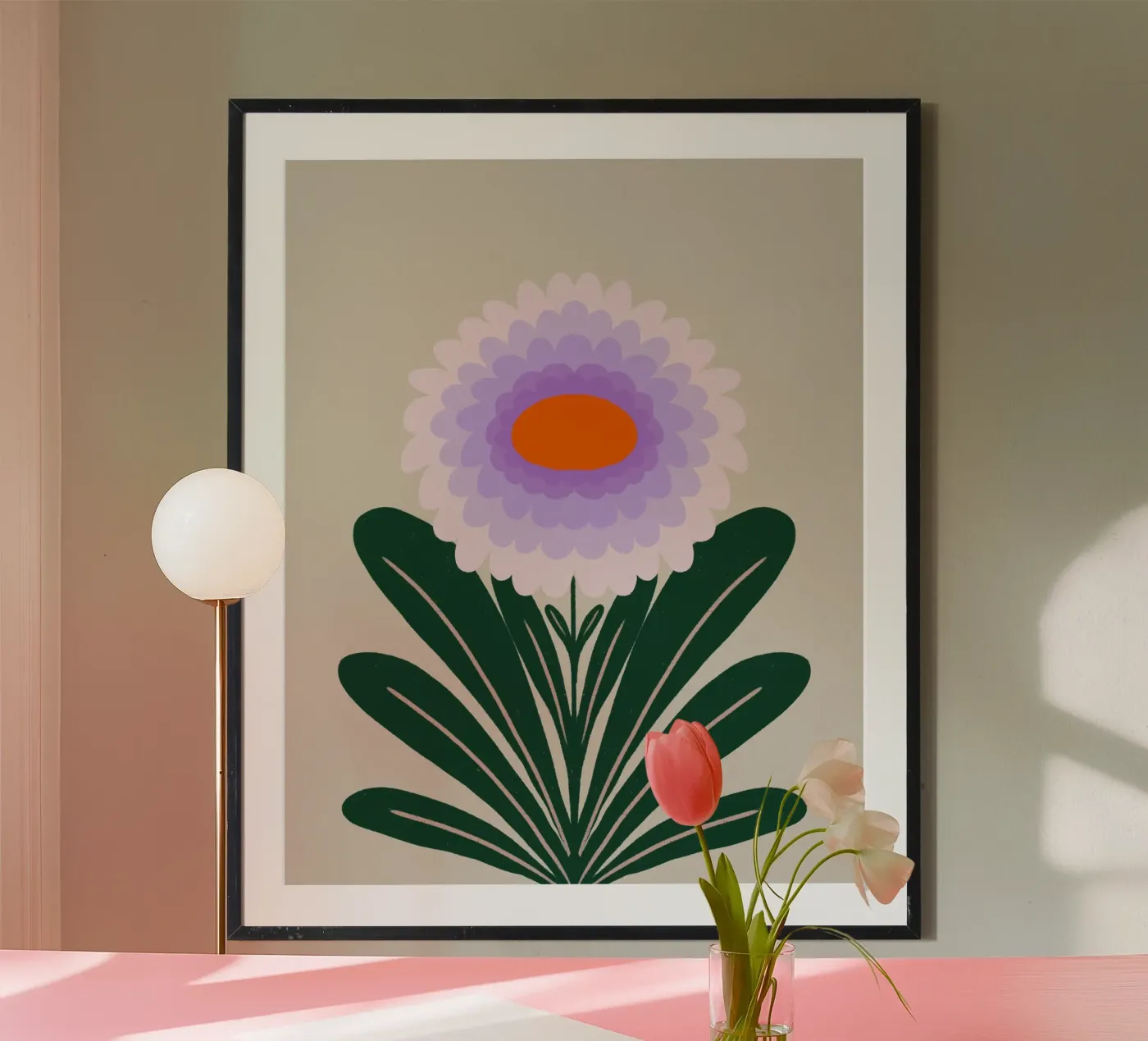 Chrysanthemum - violet poster van Wackapacka