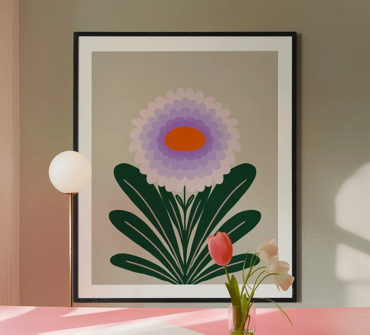 Chrysanthemum - violet Poster von Wackapacka