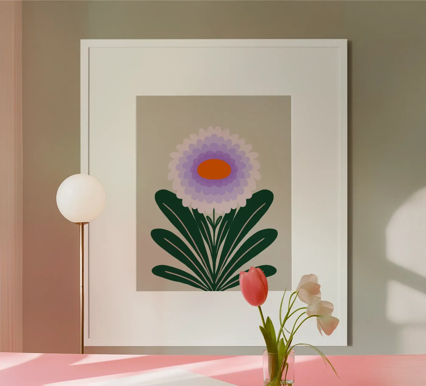 Chrysanthemum - violet poster van Wackapacka