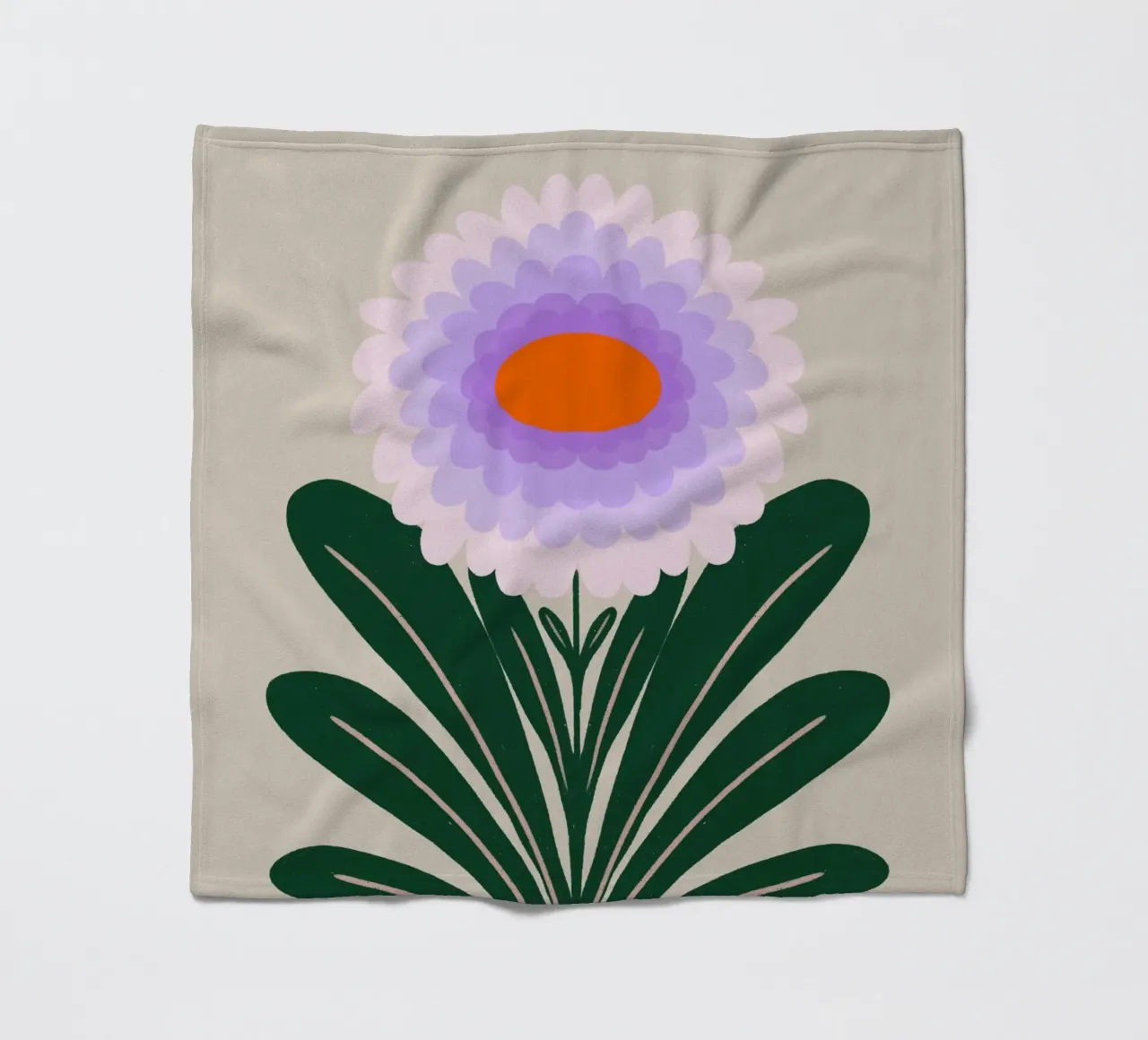 Chrysanthemum - violet fleece blanket by Wackapacka