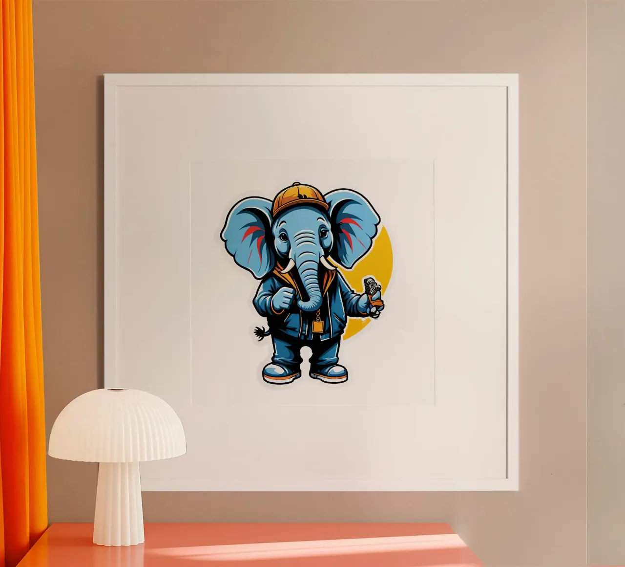 Elefante, motivo 1 poster da ZAMART - PopArt