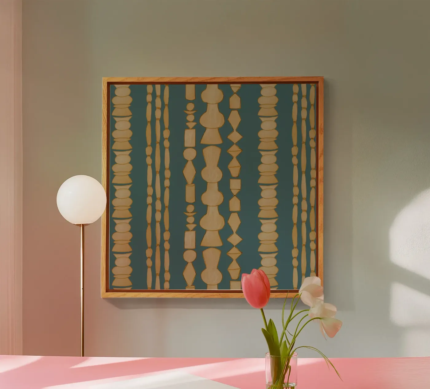 Heaps Sling blauw acryl van Femke Zwaan