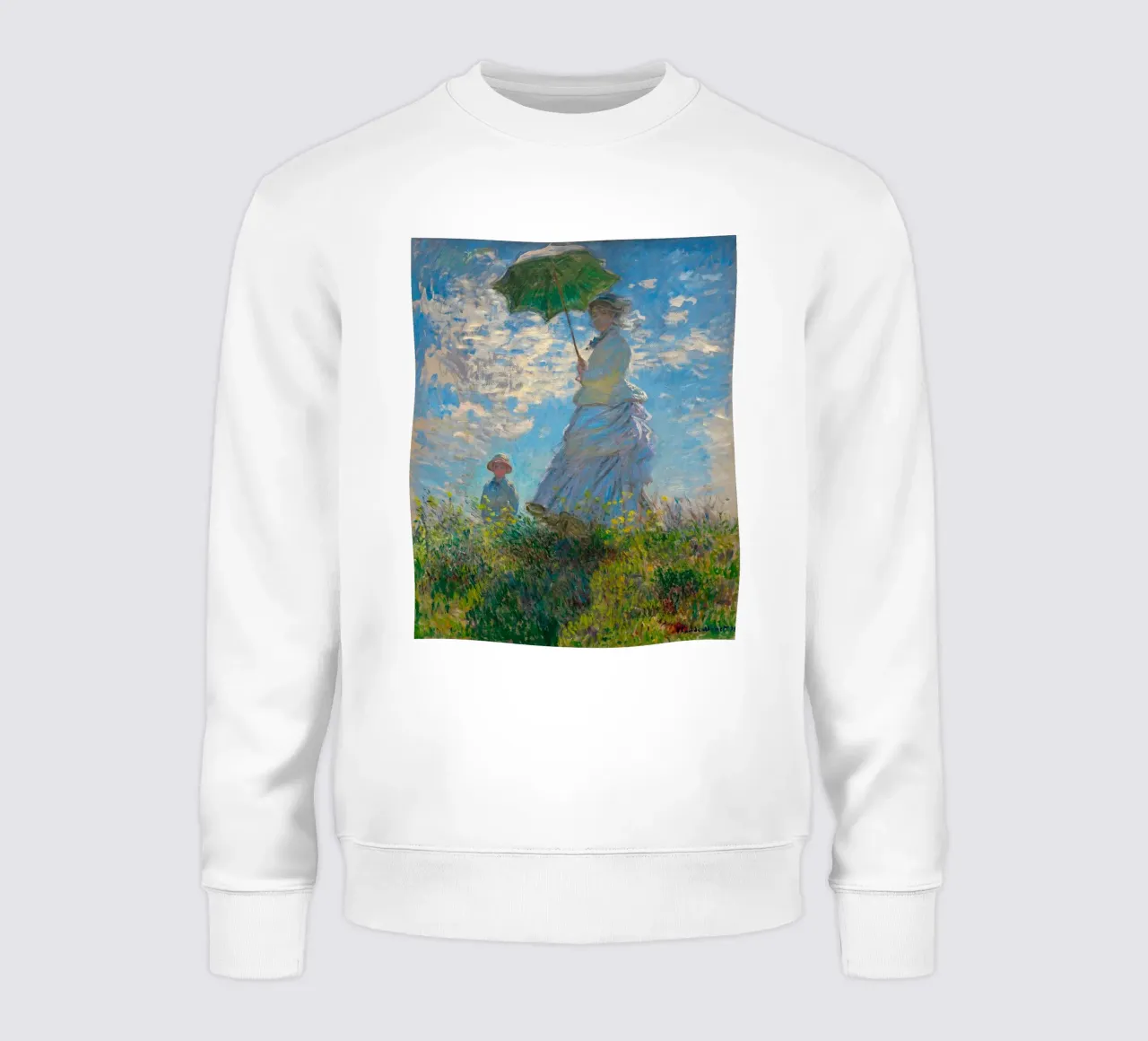 che tiene un ombrello su un bambino - Monet felpa da Perdana shop