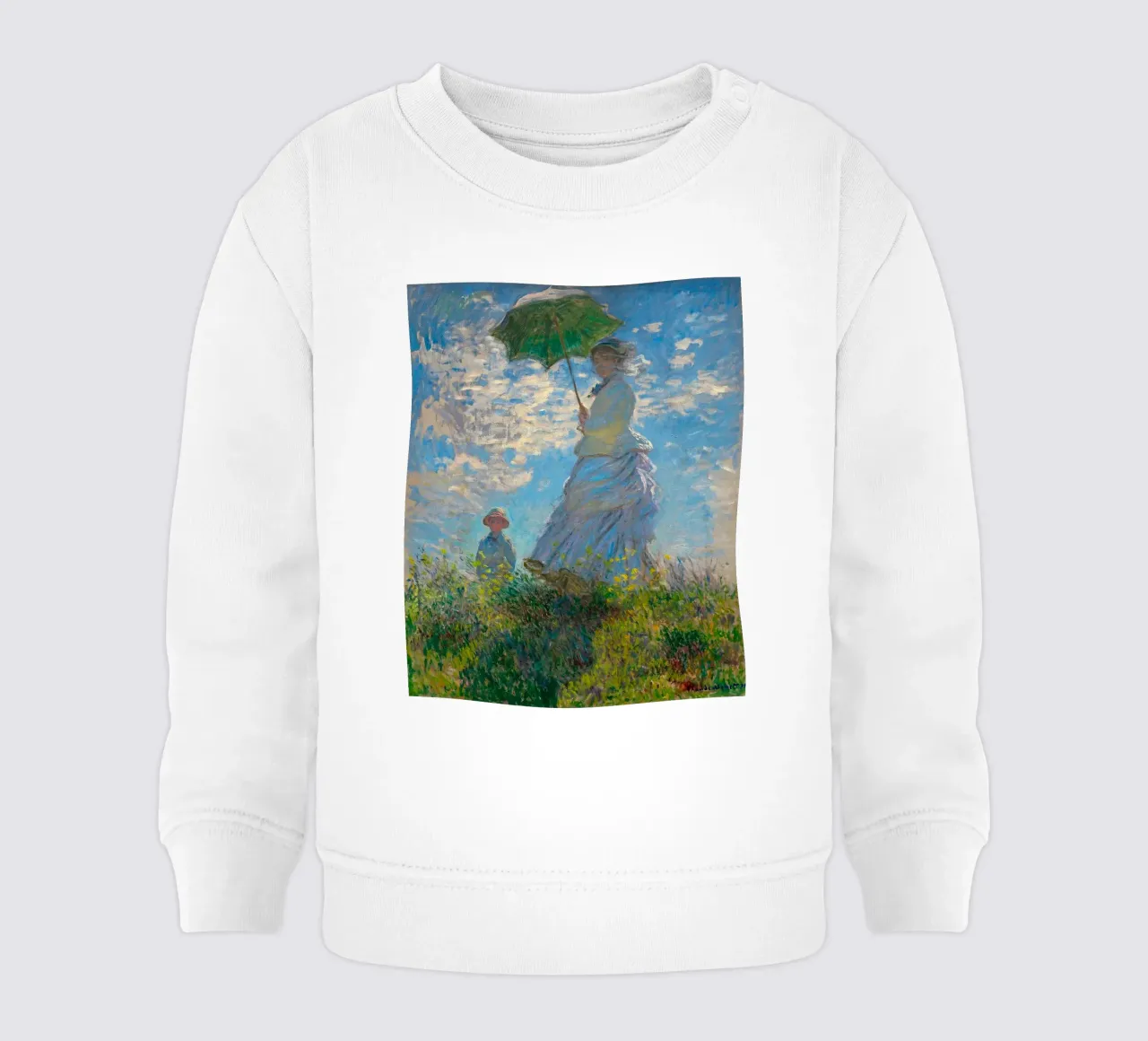 che tiene un ombrello su un bambino - Monet felpa neonato da Perdana shop