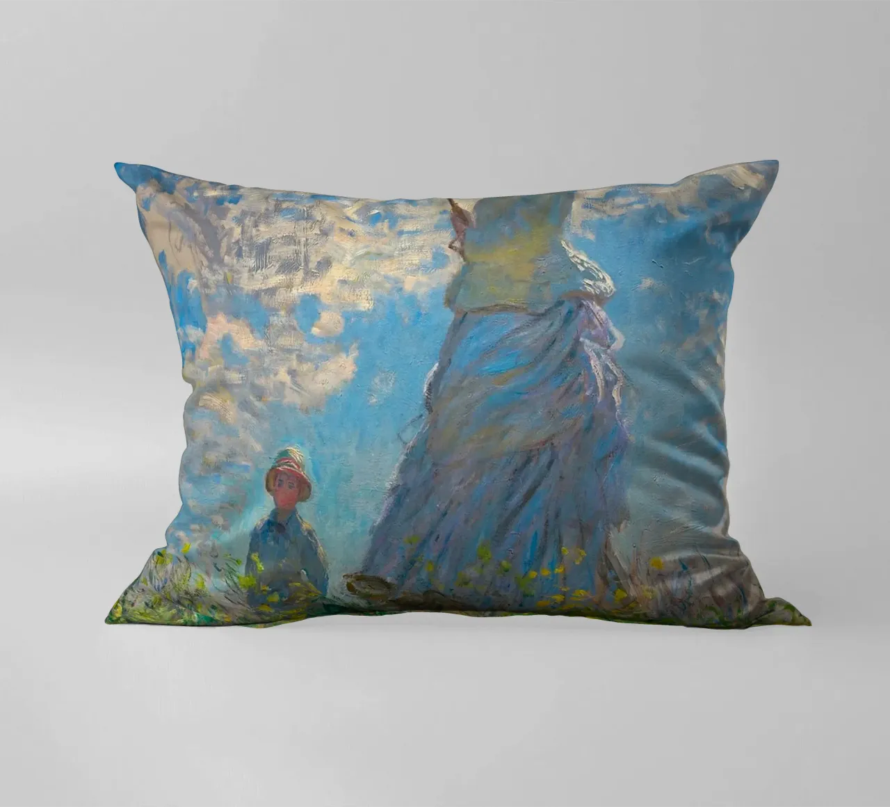 che tiene un ombrello su un bambino - Monet cuscino da Perdana shop