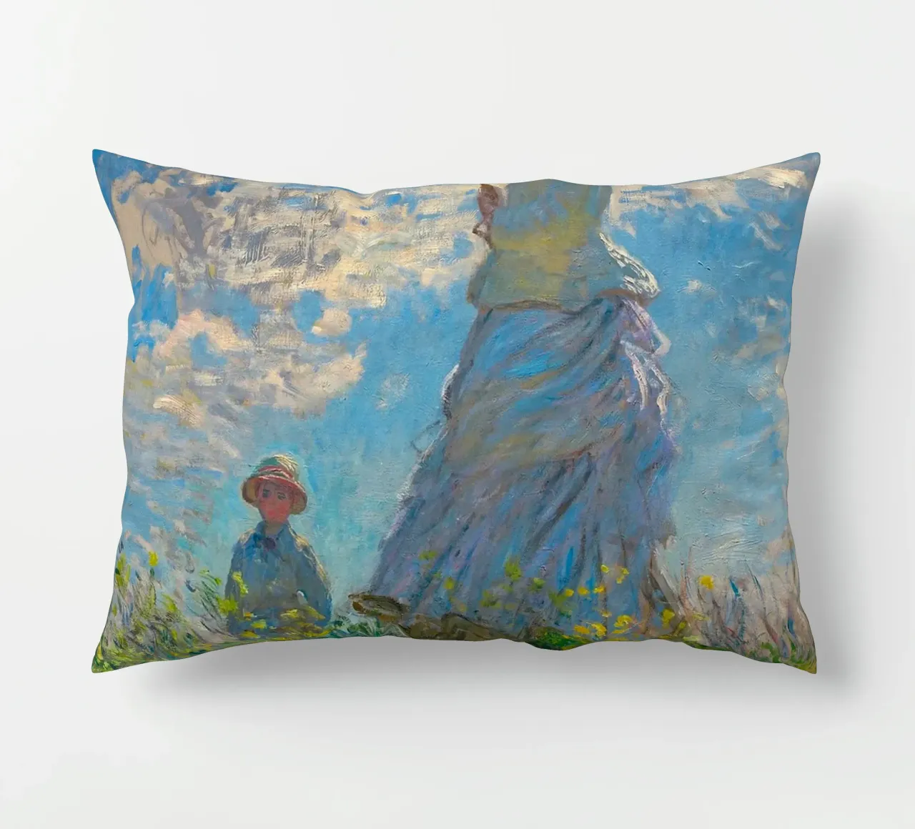 che tiene un ombrello su un bambino - Monet cuscino da Perdana shop