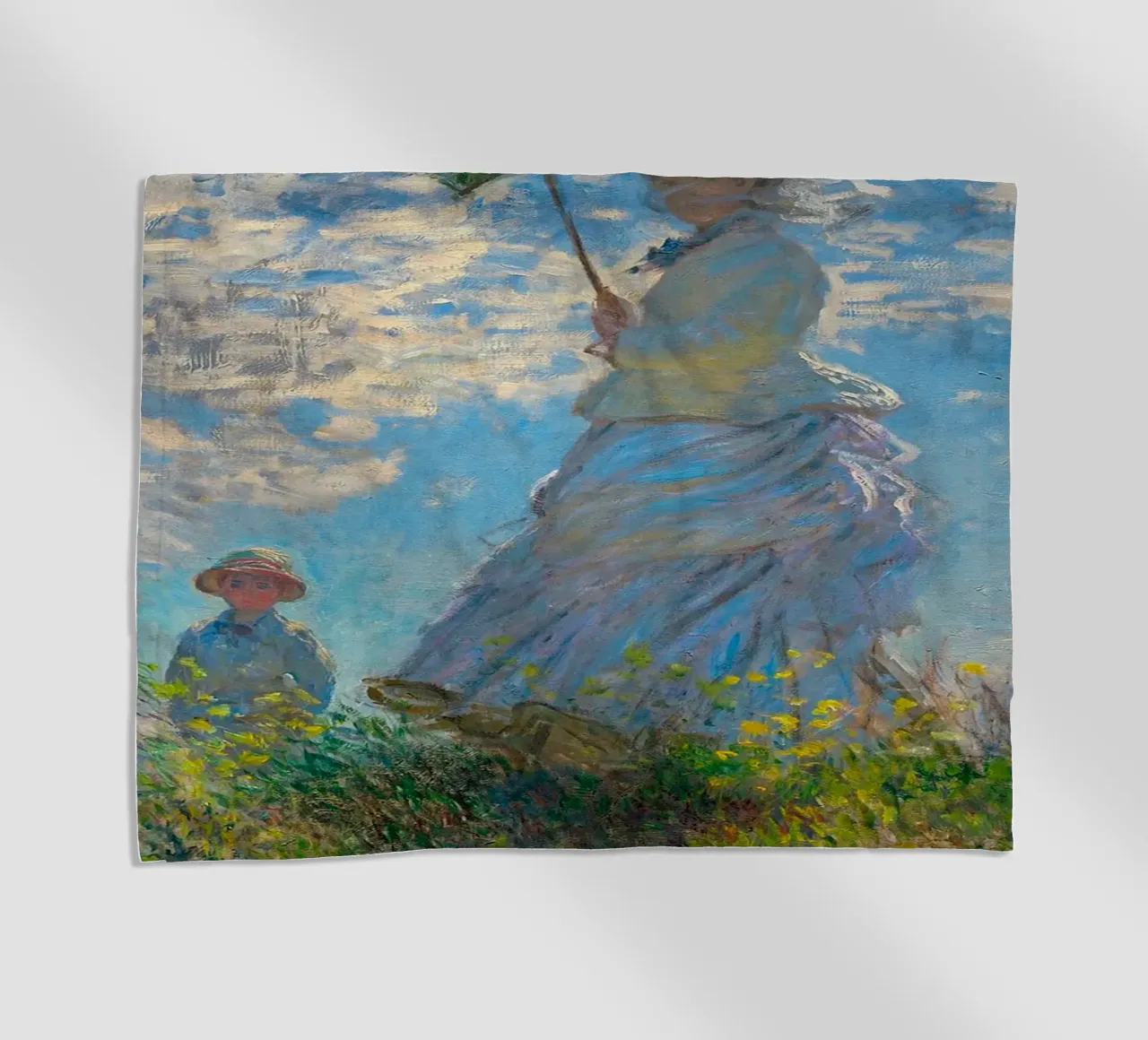 che tiene un ombrello su un bambino - Monet telo mare da Perdana shop