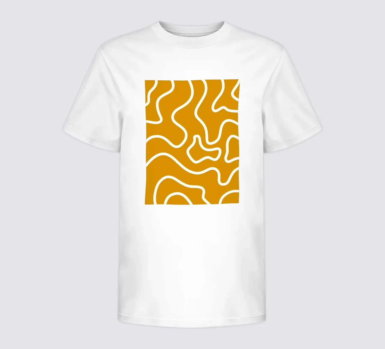White Line Yellow Background kids t-shirt by MODERN NUANCE