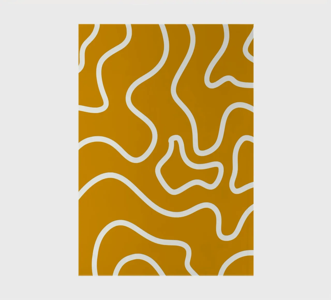 White Line Yellow Background notebook by MODERN NUANCE