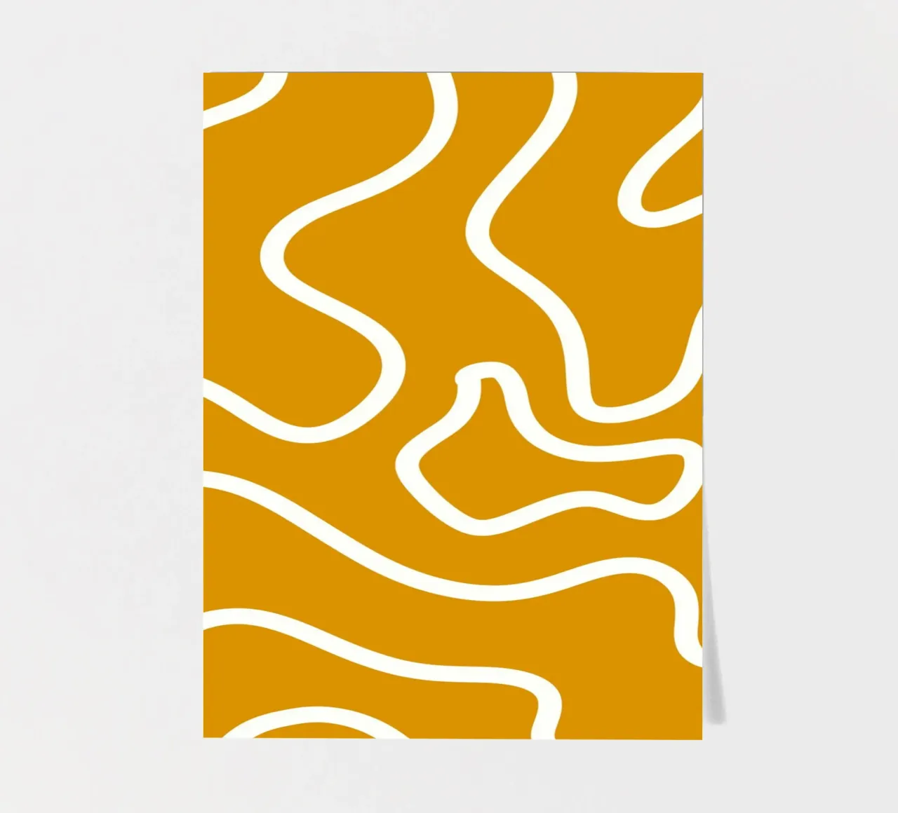 White Line Yellow Background sticker sheet by MODERN NUANCE