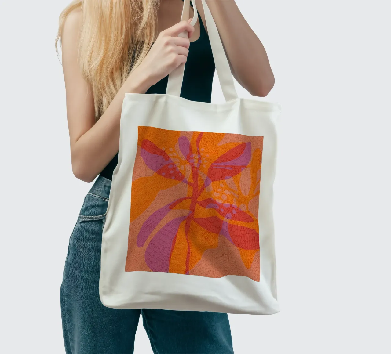 Calm Strokes No 22 borsa in juta da treechild