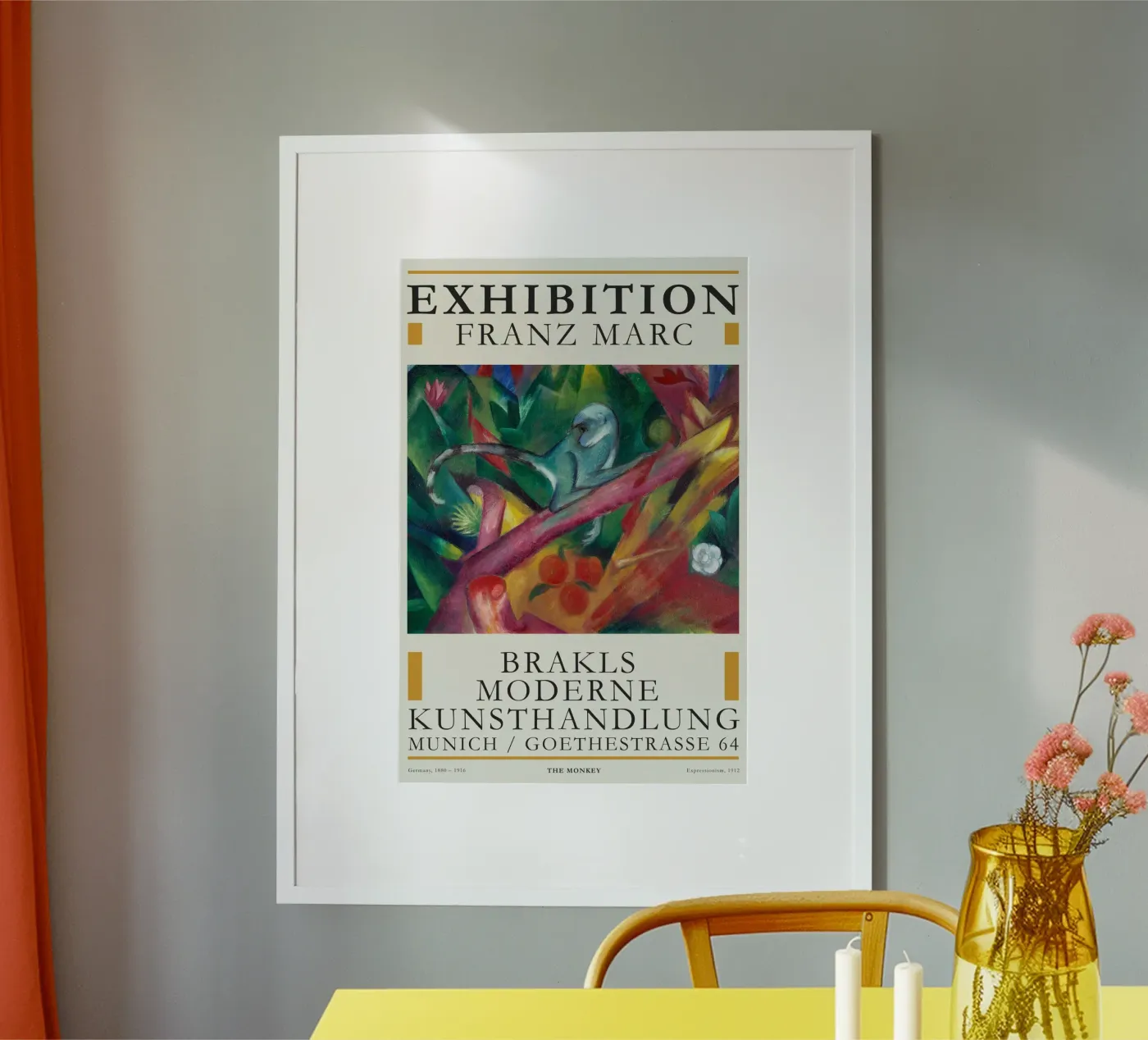 Franz Marc - Der Affe Poster von Old Masters