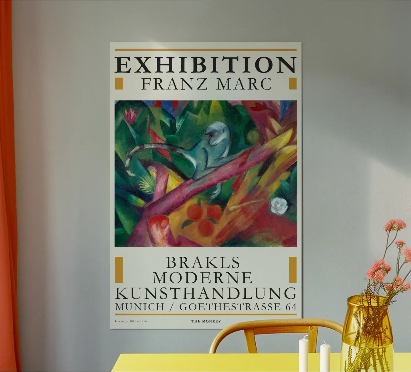 Franz Marc - Der Affe Poster von Old Masters