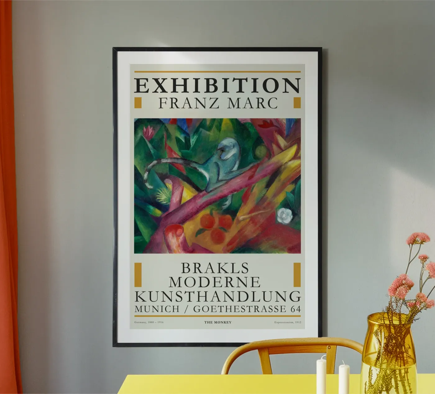 Franz Marc - Der Affe Poster von Old Masters