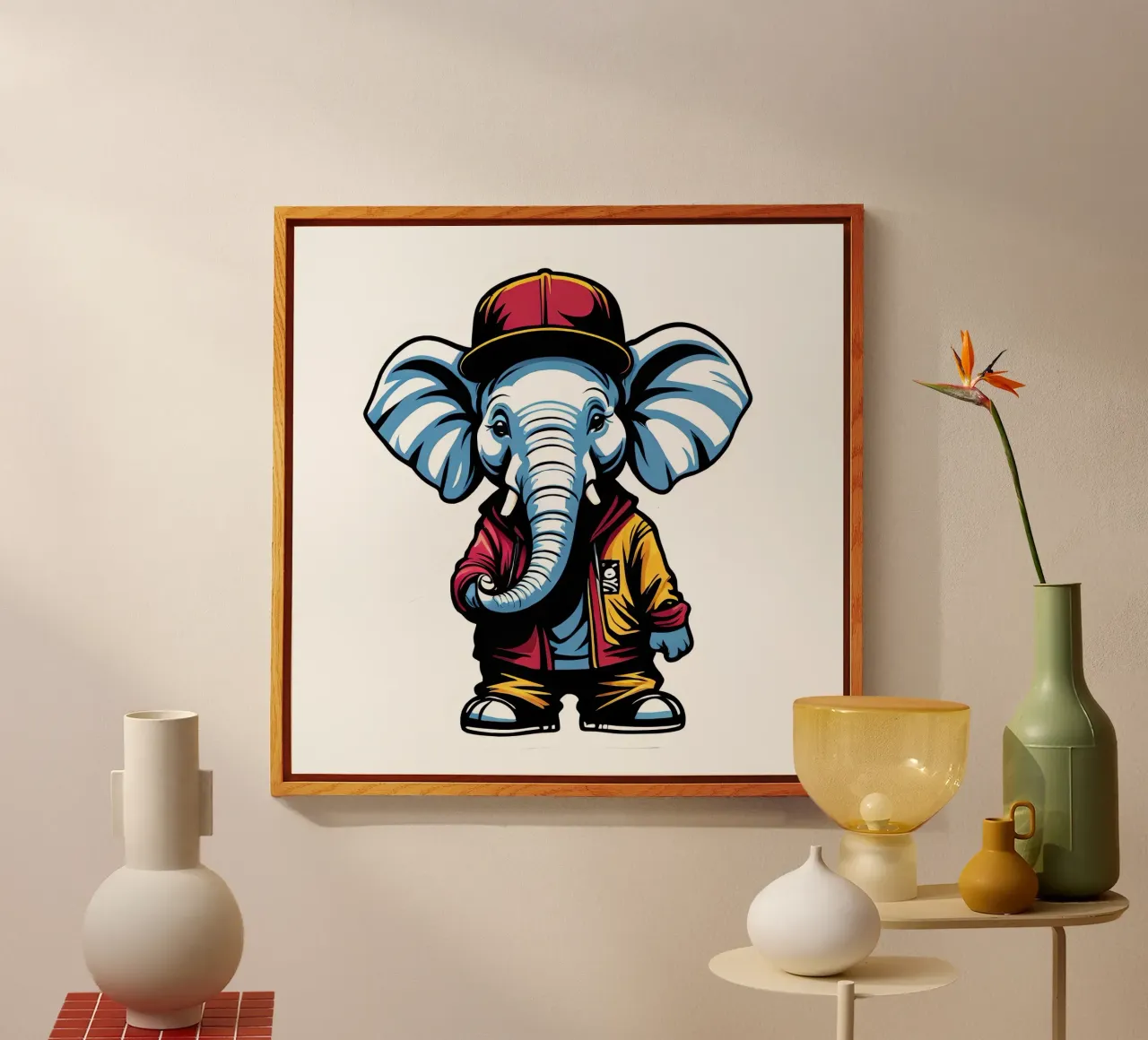 Elefant, Motiv 2 plexiglass da ZAMART - PopArt