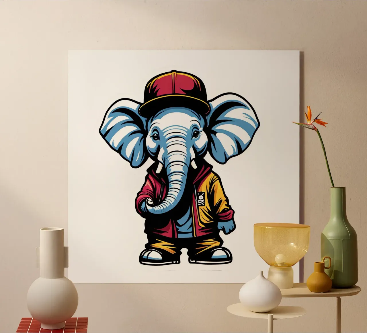 Elefant, Motiv 2 plexiglass da ZAMART - PopArt