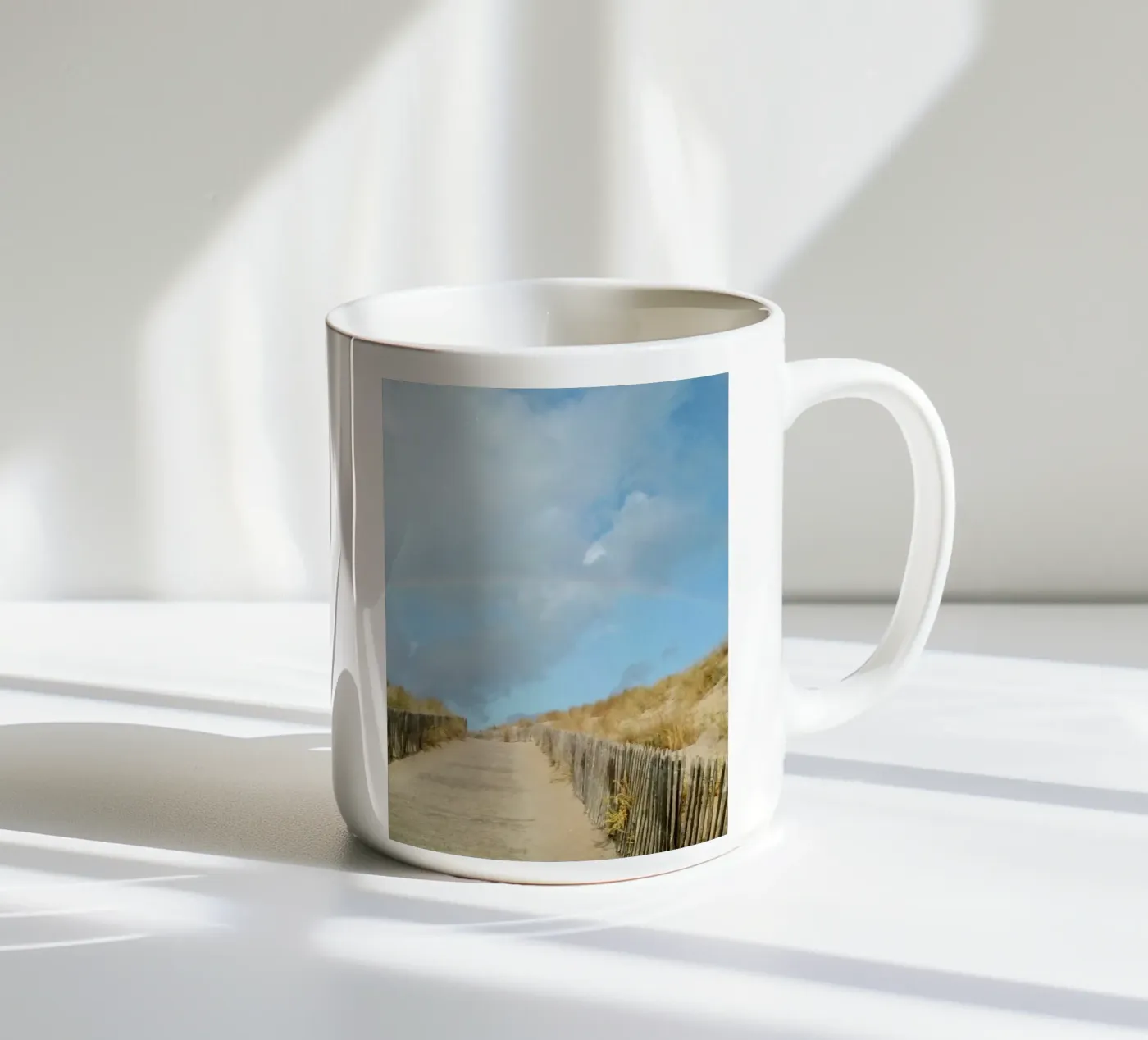 Rainbow ceramic mug by Kreativernetzt