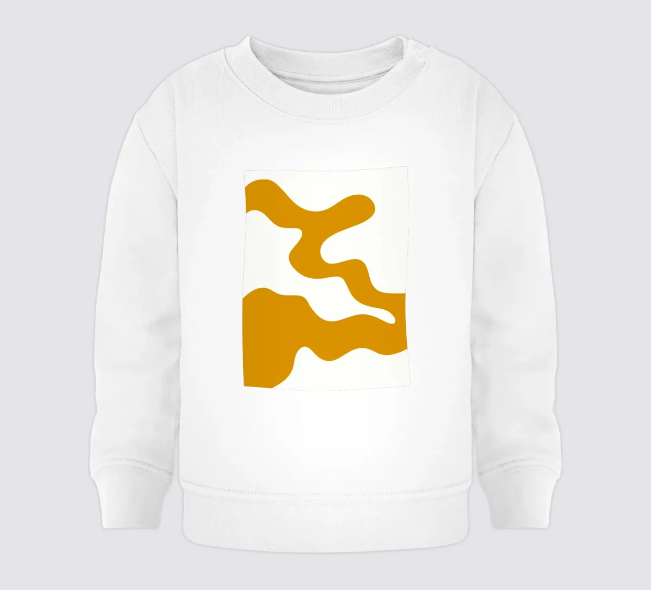 White Line Yellow Background baby sweatshirt by MODERN NUANCE