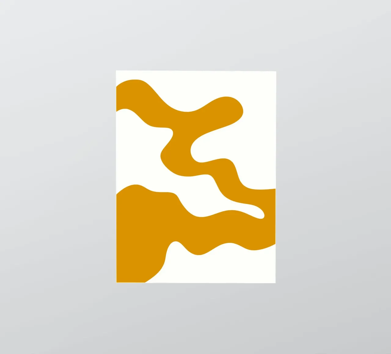 White Line Yellow Background Sticker von MODERN NUANCE